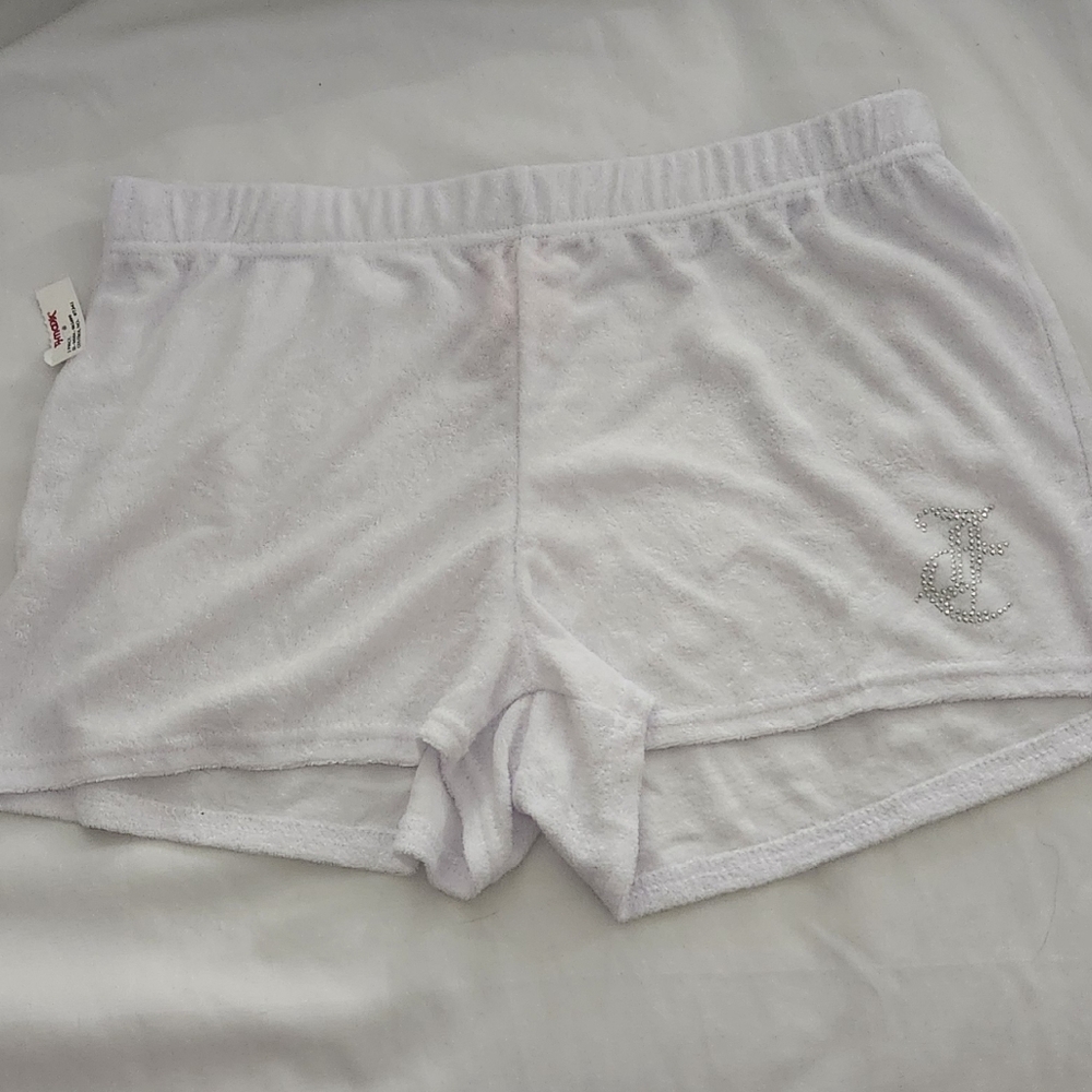 Juicy Couture White Terry Cloth Sleep Shorts